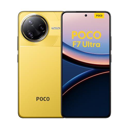 Xiaomi POCO F7 Ultra Smartphone de 12+256GB, Cámara Triple de 50 MP con OIS, Pantalla de 6,67″ 2K Flow AMOLED 120 Hz, Snapdragon 8 Elite, Hypercharge 120W, Amarillo (Versión ES)