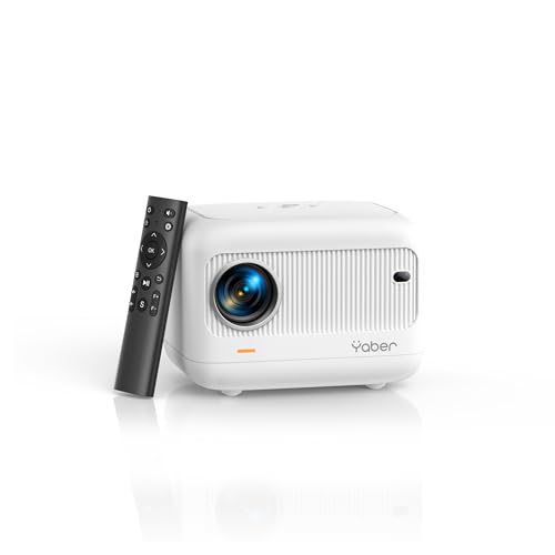 Proyector【Enfoque Eléctrico】 18000 Lúmenes Mini Proyector Portátil 5G WiFi Bluetooth, YABER Full HD 1080P Soporte, 300» Smart Proyector Cine en Casa Exterior para iOS/Android/TV Stick/PS5/HDMI/USB