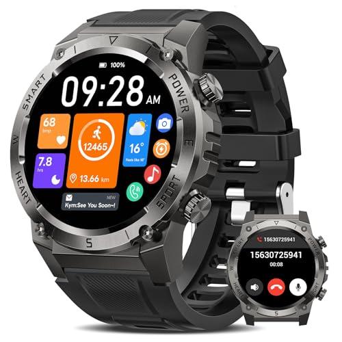 OFERTÓN SUPREMO 89% DESCUENTO NAIXUES 2025 Reloj Inteligente Hombre, 1.46″ HD Militar Smartwatch con Llamadas Bluetooth, 500mAh 110+ Modos Deportivos Pulsera Actividad, 24/7 Pulsómetro/SpO2/Sueño/Podómetro, IP68, Negro Silicona