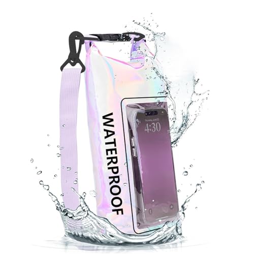 Otufan Bolsa Impermeable Teléfono, Bolsa Impermeable Impermeable Bolsa Seesack, Impermeable Mochila Dry Bag Resistente al Agua y Correa para el hombro, Natación Baño Playa Canoa SUP Buceo Teléfono