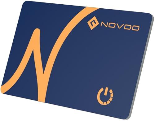 NOVOO Air Tag Card Ultradelgado 1.6mm, IP68 Resistente al Agua, 6 Años Duración de Batería, Wallet Tracker Card Compatible con Apple Buscar App (Solo iOS) para Cartera, Maletas, Pasaporte