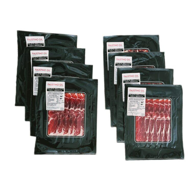 PALETA BELLOTA 100% IBERICA – 8 Sobres de 100g – Elaboración tradicional – Ibéricos Faustino Gil – | Miravia