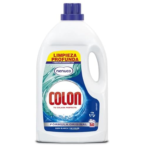 Colon Nenuco   Detergente para Lavadora, adecuado para Ropa Blanca y de Color, Formato Gel   60 Lavados, 60 Dosis