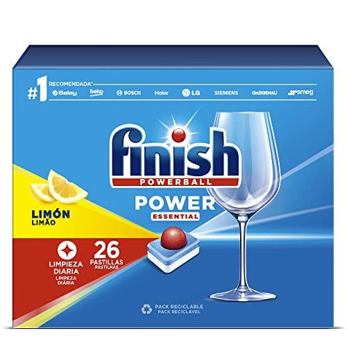 Finish Powerball Power Essential Pastillas para el pavavajillas Limón 26 pastillas