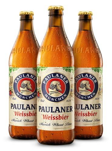 23% DESCUENTO Paulaner Hefe Weissbier Cerveza Trigo Alemana Pack Botella, 20 x 50cl