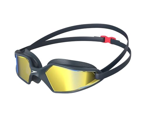 DESCUENTAZO 52% DESCUENTO Speedo Unisex Hydropulse Swimming Goggle | Comfortable Fit | Adjustable Design, Navy/Oxid Grey/Phoenix Red/Gold, One Size