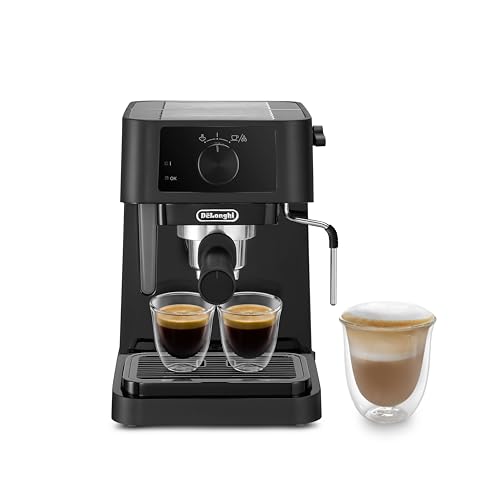 27% DESCUENTO De’Longhi Stilosa EC230.BK, cafetera espresso tradicional con bomba barista, espresso y capuchino, 2 tazas, negro