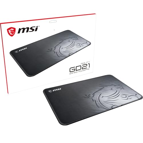 55% DESCUENTO MSI Agility GD21   Alfombrilla de ratóngaming, Superficie de Tejido Sedoso Gaming, Base Antideslizante   320 x 220 x 3mm