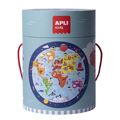 54% DESCUENTO APLI Kids Puzle Circular MAPAMUNDI 48 Piezas Descubre Continentes y Océanos Diseño Infantil Colorido Recomendado para Niños 5 Años Multicolor, Cartón