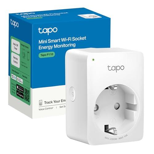 39% DESCUENTO Tapo P110 – Mini enchufe inteligente Wi Fi (con monitoreo de energía), programación encendido/apagado, ahorro de energía, compatible con Alexa y Google Home