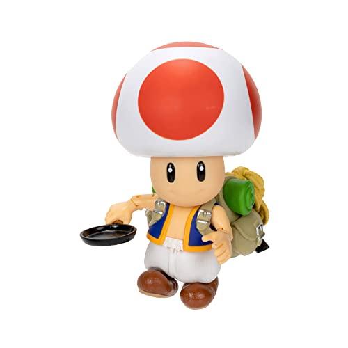 40% DESCUENTO Nintendo Super Mario Figura Toad de 13 cm Totalmente Articulada Juguete Toad con hasta 9 Puntos de Articulación Juguete Finamente Detallado con Ojos de Cristal Juguetes Niños 3 Años +