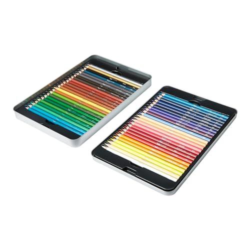 39% DESCUENTO Amazon Basics Lápices de colores en caja de lata, 48 unidades, Colores surtidos