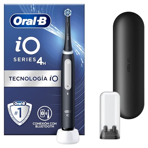 59% DESCUENTO Oral B iO 4N Cepillo de Dientes Eléctrico con Mango Recargable, 1 Cabezal y Estuche de Viaje, Diseñado por Braun Negro