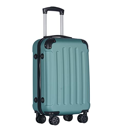 24% DESCUENTO T LoVendo Maleta de Viaje Cabina Trolley 20” (40L). Equipaje de Mano. 4 Ruedas Dobles. 55x40x20cm. Material ABS Semirigida. Cerradura con combinación numérica. Asa telescópica. Color Verde Esmeralda