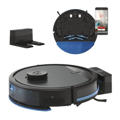 OFERTÓN SUPREMO 72% DESCUENTO Hoover Robot Aspirador y Friegasuelos, Navegación Láser, Wi Fi, Base de Carga con Retorno Automático, Sensor de Obstáculos, Mapa Personalizable del hogar, Programable [HG5]