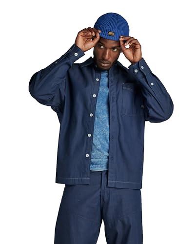 G Star para Hombre Camisa Boxy Fit, Azul (Raw Denim D23007 D541 001), M
