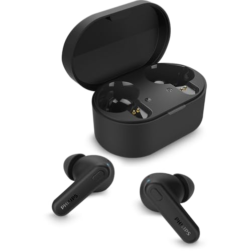 Auriculares Bluetooth Philips TAT1108 con Estuche de Carga/Autonomía 5h/ Negros