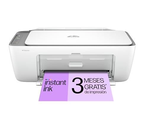36% DESCUENTO HP DeskJet 2820e 588K9B, Impresora multifunción de inyección de tinta A4 a color, Conexión Wi Fi, Impresión a doble cara manual, Hasta 7,5 ppm, 3 meses de impresión Instant Ink con HP+, Blanca