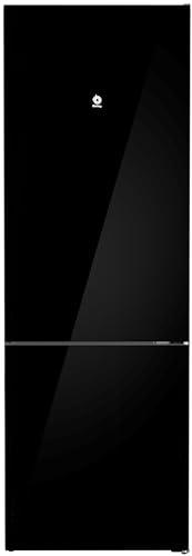 Balay Frigorífico Combi, 203 cm., No Frost, ExtraFresco, Botellero Cromado, Luz LED, Acabado en Cristal, Negro, 3KFC879NI.