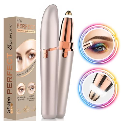 Depiladora Facial Mujer Cejas Depilacion depiladora cejas mujer y depiladoras faciales, Removedor de vello Sin Dolor para Cara Nariz Labio cejas USB Recargable con Luz LED