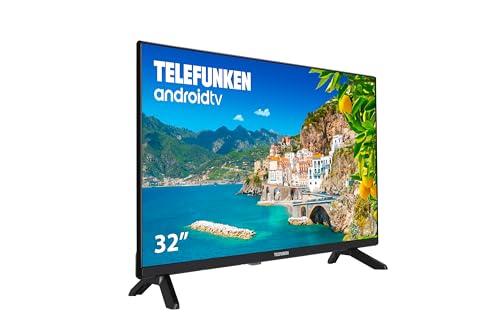 48% DESCUENTO Telefunken 32DTAH724 Android TV 32 Pulgadas Resolución HD, Diseño sin Marcos, HDR10, Bluetooth, Chromecast Integrado, Compatible con Google Assistant y Alexa