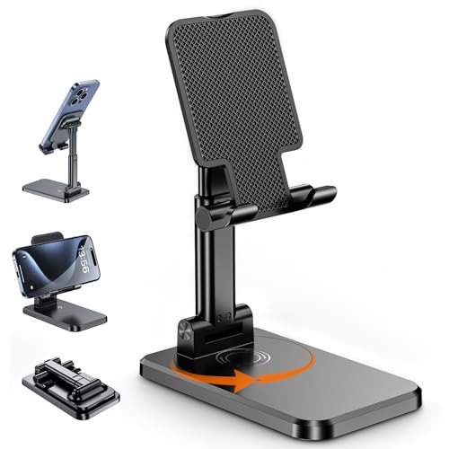 23% DESCUENTO BHHB Soporte Móvil Mesa Soporte Móvil Mesa Plegable Y Ajustable Soporte Universal para iPhone 15 14 13 12 11 Pro XS XR X 8, Huawei, Galaxy, Alle Smartphones (Negro)