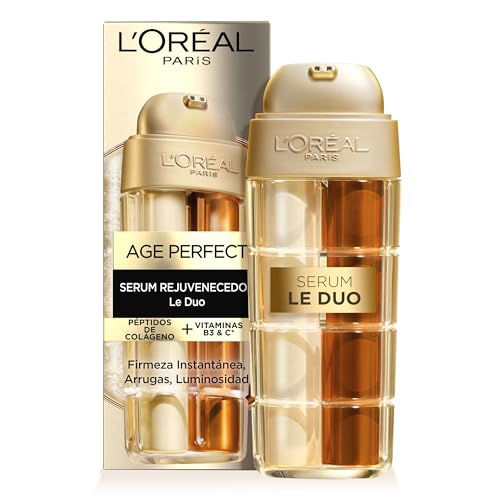 39% DESCUENTO L’Oréal Paris Age Perfect Sérum Rejuvenecedor Le Duo, Para Todo Tipo de Pieles, 30 ml