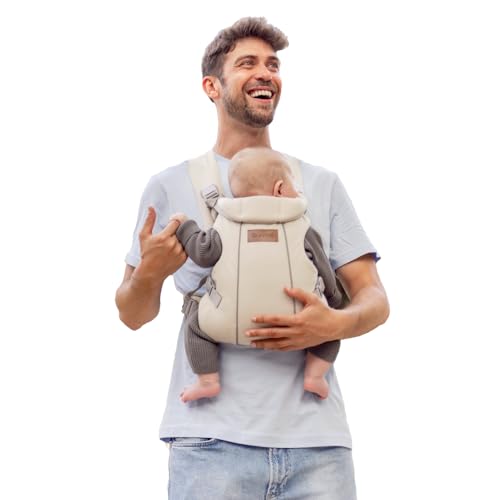 43% DESCUENTO Jané Dual, Mochila Portabebé Ergonómica,desde Nacimiento hasta 15 kg, 3 Posiciones, Transpirable y Acolchado, Beige