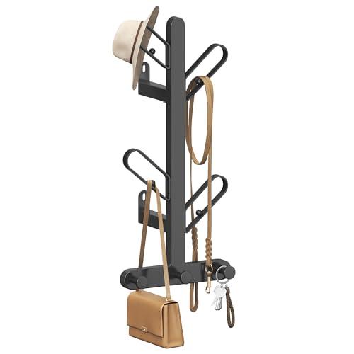 30% DESCUENTO SONGMICS HOME Perchero de Pared, Colgador de Pared en Forma de Rama, con 7 Ganchos, Bloques Esféricos, para Ropa, Sombreros, Bolsos, Negro Tinta RCR035B01