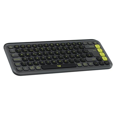 40% DESCUENTO Logitech POP ICON KEYS teclado inalámbrico Bluetooth, escritura cómoda, teclas programables, cambio fácil entre hasta 3 dispositivos, para portátil, tablet, PC, Disposición QWERTY Español Grafito