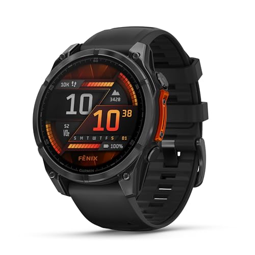 22% DESCUENTO Garmin fēnix 8 47mm Reloj de Alto Rendimiento GPS Multideporte con Pantalla táctil AMOLED, Linterna LED, Altavoz y micrófono Integrados, Mapas y hasta 16 días de autonomía, Negro