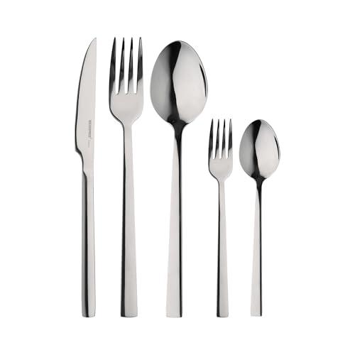 35% DESCUENTO BERGNER SOFIA Juego de Cubiertos de 60 Piezas Cubertería Completa para 12 Personas Fabricado en Resistente Acero Inoxidable Fácil de Lavar y Almacenar
