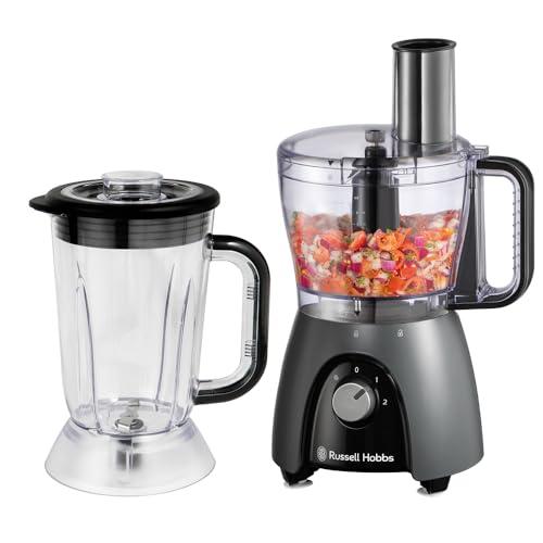 26% DESCUENTO Russell Hobbs Procesador de alimentos, batidora/picadora/molinillo/cortador de verduras en rodajas, con jarra, amasa, cortar en rodajas, pica y ralla, 900 W max, Desire Matte Charcoal 27111 56