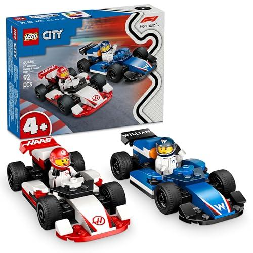28% DESCUENTO LEGO City Coches de F1 Williams Racing y Haas F1, Set con Coches de Carreras de Fórmula 1 de Juguete, 2 Maquetas de Vehículos y Minifiguras de Pilotos, Regalo para Niños y Niñas de 4 Años o Más 60464
