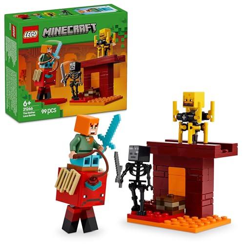 23% DESCUENTO LEGO Minecraft La Batalla de Lava del Inframundo Juguete de Construcción con Figura de Álex con Armas y Espada y Más Personajes, Bosque Carmesí, Regalo Gamer para Niños y Niñas de 6 Años o Más 21266