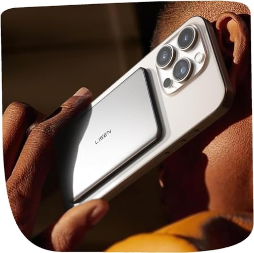 LISEN Magsafe Powerbank Magnético Mini Bateria Portatil para iPhone 16 Pro, Batería Externa Magsafe 5000mAh Cargador Inalambrico Ligera & USB C PD 18W para iPhone 16 15 Pro Max 14 13 12 Regalo Gadgets