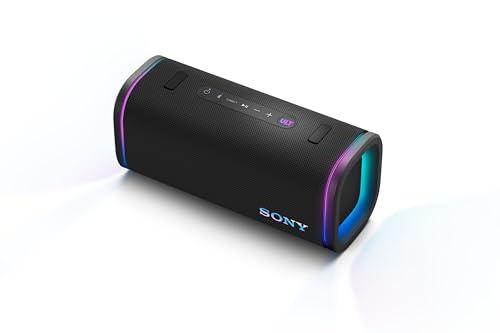 Sony ULT Field 5, Altavoz portátil Bluetooth Potente, 25 H de batería, 2 Modos ULT Power Sound, Resistente al Agua y al Polvo, 360 Luces, Correa Extraible para el Hombro, Compacto, Negro