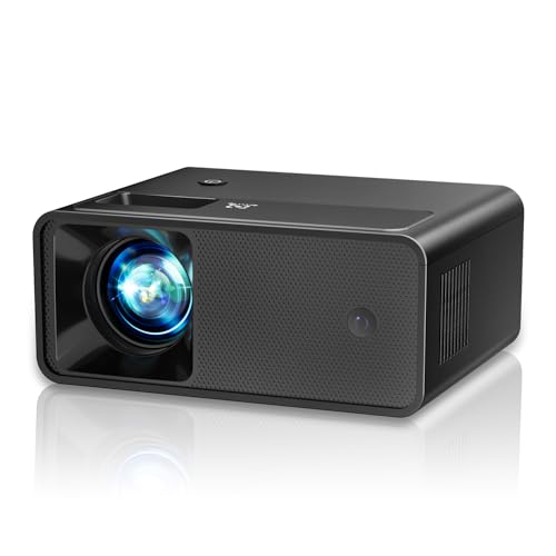 Proyector 13000 Lúmenes 1080P Full HD, 2025 Upgraded Einyoumily Mini Proyector Portátil, Proyector 4K Soporte, Cine en casa de 130″, Compatible con iOS/Android/TV Stick/HDMI/USB (14 x 11 x 6 cm)