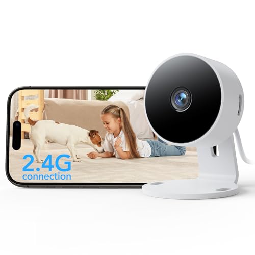 GNCC GC3 Cámara Vigilancia WiFi Interior 1080P, Monitor para Bebés y Mascotas con Visión Nocturna, Detección de Humano y Audio Bidireccional, Modo Privacidad, Cloud/SD, Compatible con Alexa, 2.4GHz