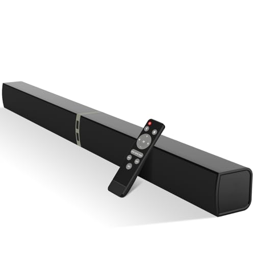 HoYLluDLL Barra de Sonido de 2.0 Canales para televisores, Barra de Sonido 2 en 1 Divisible de 32 Pulgadas para TV Bluetooth con 3 Modos de Ecualizador y Sonido Envolvente 3D (Negro)