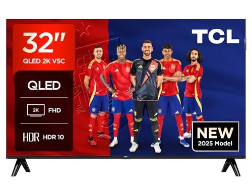 30% DESCUENTO TCL 32V5C Smart QLED Full HD de 32″ Direct LED TV con Android TV y HDR Compatible con Google Cast y Google Home, diseño Delgado