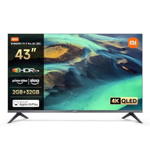 XIAOMI TV F Pro 43, 43 Pulgadas (101 cm), 4K UHD QLED, Smart TV, Fire TV, Control por Voz Alexa, HDR10+, MEMC, 2GB+32GB, Compatible con Apple AirPlay