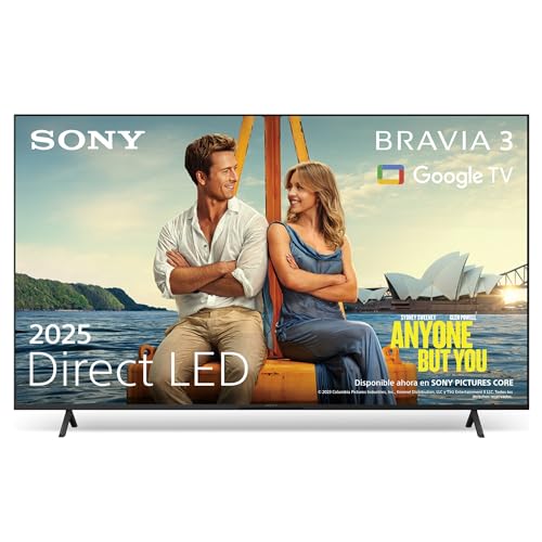 30% DESCUENTO Sony BRAVIA 3, TV 43″, Direct LED, Altavoz X Balanced, Dolby Vision/Atmos, Google TV 2025, Apple AirPlay 2, Eco Dashboard 2, Menú del Juego 2, Smart TV, K43S32, Negro, Bravia 3, 43 Inch