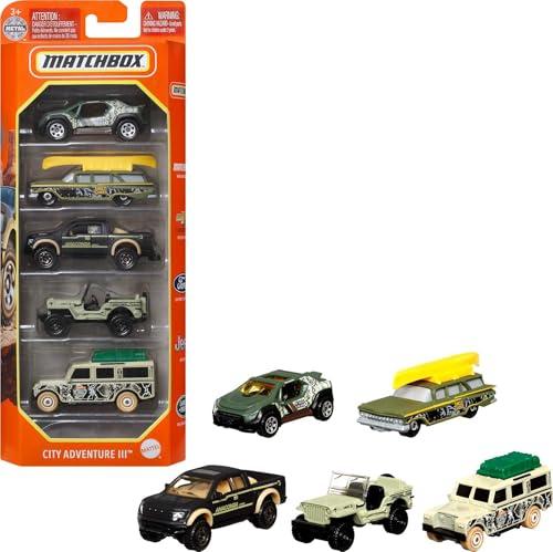 65% DESCUENTO Mattel C1817 Matchbox Pack de 5 vehículos del desierto, coches de juguete modelos surtidos