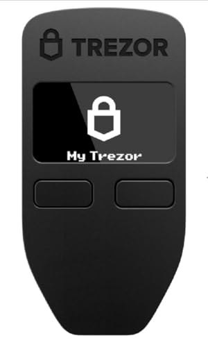 Trezor Model One La Cartera de Hardware de Criptomonedas Original, Seguridad de Bitcoins, Almacene y Administre Más de 7000 Monedas y Tokens, Configuración Rápida y Sencilla (Negra)