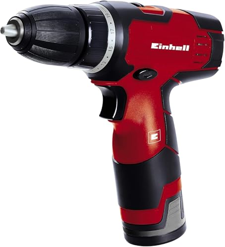 Einhell destornillador inalámbrico   TH CD 12 2 Li   12V, 1.3Ah, 24Nm, parada rápida, agarre suave, caja de cambios de 2 velocidades, 20 pasos de par, bloqueo del eje, estuche y cargador