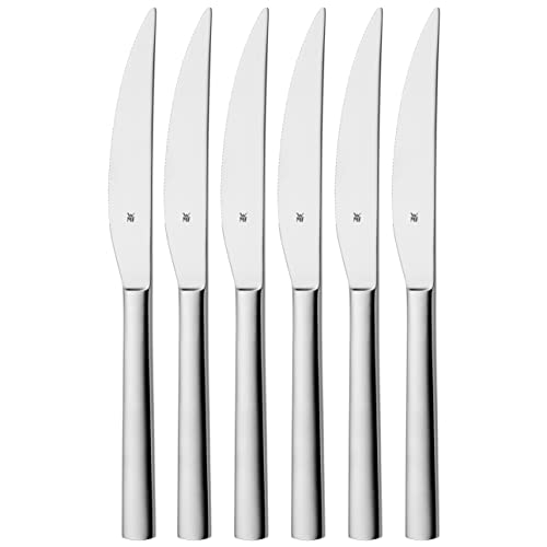 39% DESCUENTO WMF Nuova   Set Cuchillos de Carne. Cubiertos con Hoja Serrada de Acero Inoxidable Cromargan Pulido, 6 Piezas de 23 cm