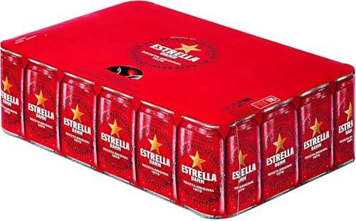 39% DESCUENTO Estrella Damm Cerveza   Caja de 24 Latas x 330 ml   Total: 7.92 L