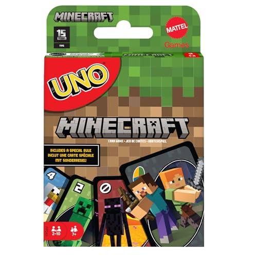 58% DESCUENTO Mattel Games, Juego de Cartas UNO Minecraft, Juego de Mesa para niños a Partir de 7 años (Mattel FPD61)