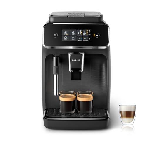 39% DESCUENTO Philips Serie 2200 Cafetera Espresso Totalmente Automática   2 Cafés, Pantalla Táctil, Espumador de Leche Clásico, Molinillo de Cerámica, Negro Mate (EP2220/10)